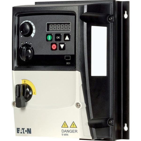 Variable frequency drive, 115 V AC, single-phase, 4.3 A, 0.75 kW, IP66/NEMA 4X, 7-digital display assembly, Local controls, Additional PCB protection, image 4