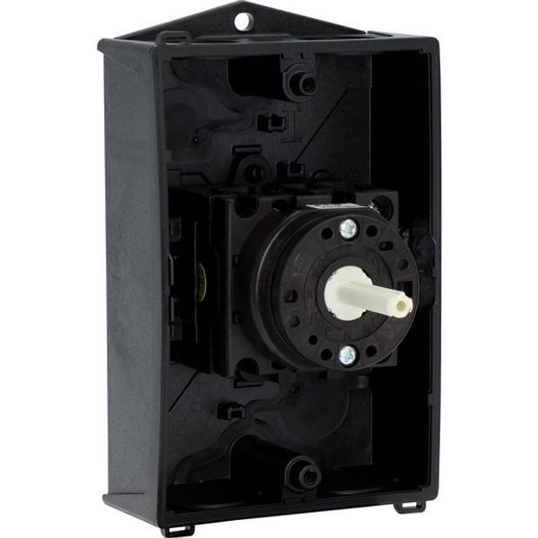 Main switch, T0, 20 A, surface mounting, 2 contact unit(s), 3 pole, 1 N/O, STOP function, With black rotary handle and locking ring, Lockable in the 0 image 12
