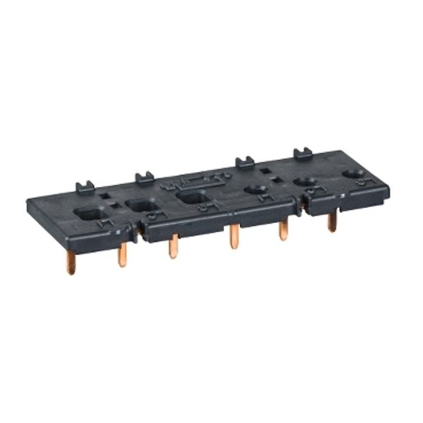 Set of power connections, parallel busbar, for 3P reversing contactors assembly, LC1D09-D38 screw clamp terminals image 2