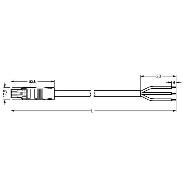 pre-assembled connecting cable Eca Socket/open-ended pink image 4