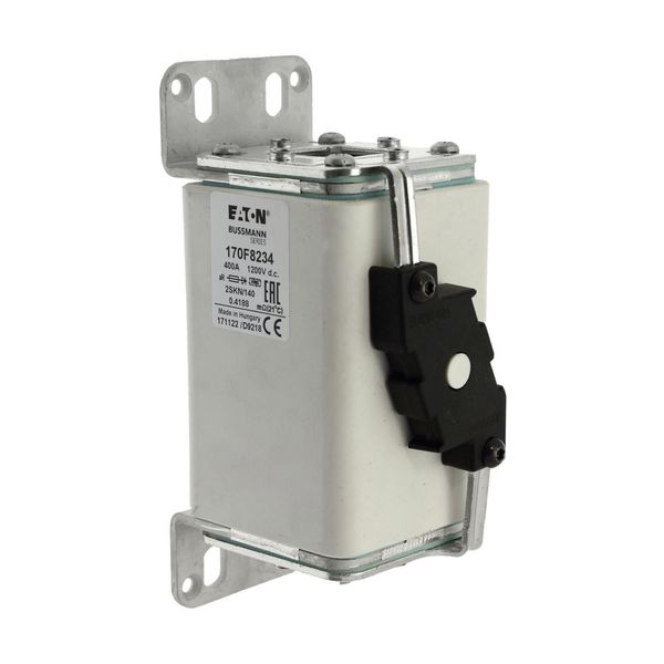 Fuse-link, high speed, 400 A, DC 1200 V, size 2, 65 x 90 x 165 mm, aR, IEC, with indicator image 15