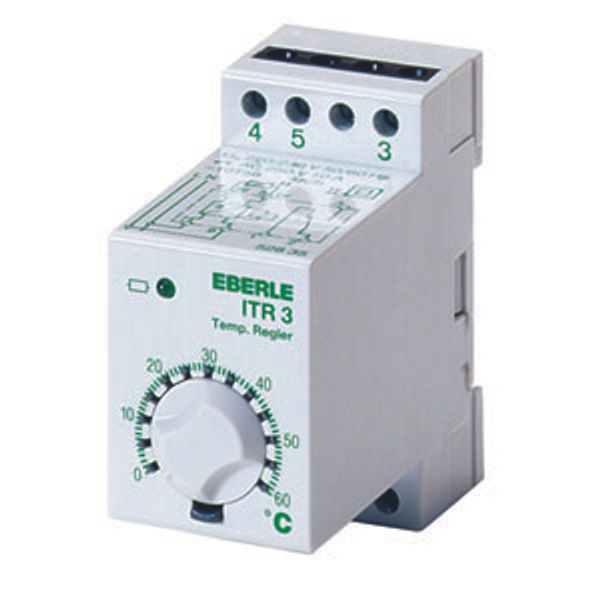 Temperature controller on mounting rail 40...100C, AC 230V, 1 changeover contact, potential-free, 10 A image 2