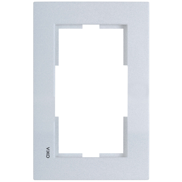 Novella Accessory Aluminium - Silver Two Gang Flush Mounted Frame image 1