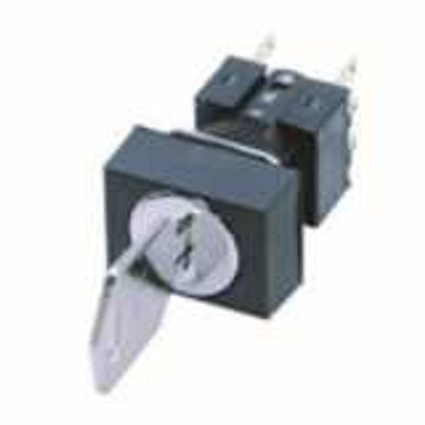 Selector switch, rectangular, key-type, 2 notches, spring return, IP65 image 3