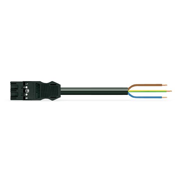 pre-assembled connecting cable;Eca;Plug/open-ended;black image 1