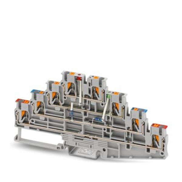 PT 2,5-L RD/L BU/L LED 24 GN/L LED 24 RD - Multi-level terminal block image 1