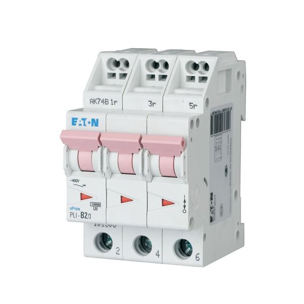 Miniature circuit breaker (MCB) with plug-in terminal, 2 A, 3p, characteristic: C image 2