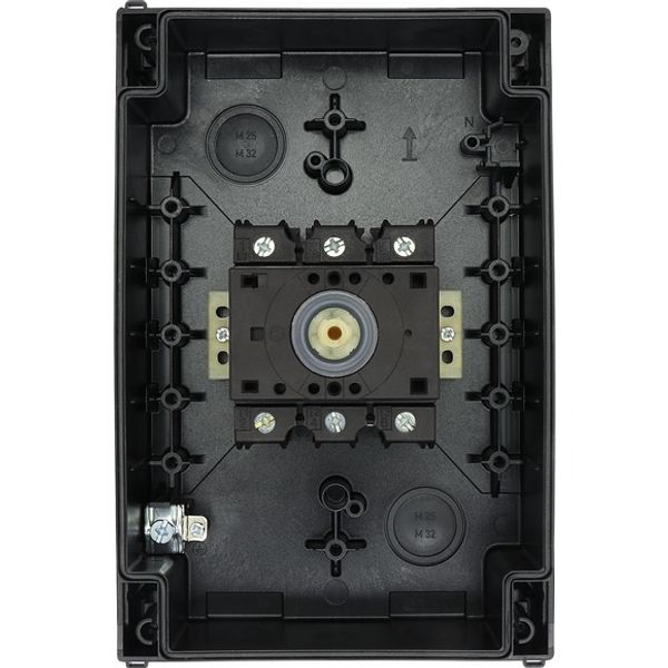 On-Off switch, P3, 63 A, surface mounting, 3 pole, with black thumb grip and front plate image 5