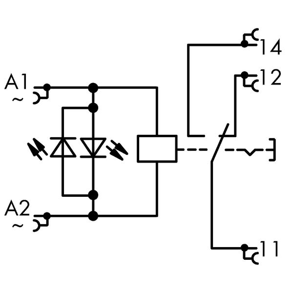 Relay module Nominal input voltage: 230 VAC 1 changeover contact image 4