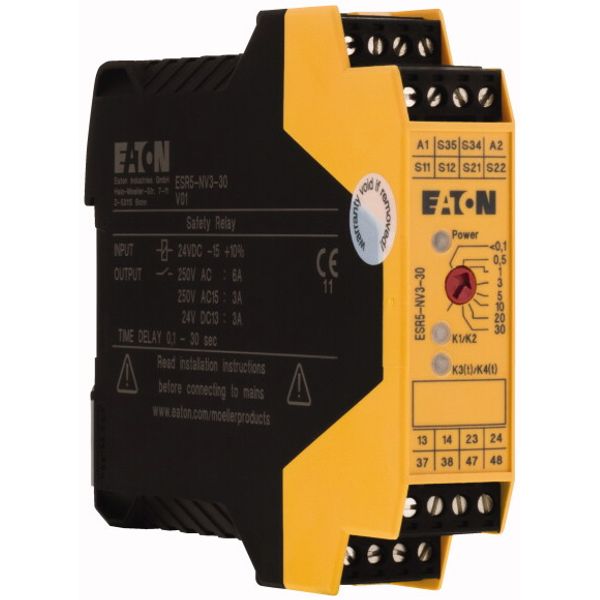 Safety relay emergency stop/protective door/light curtain, 24 V DC, 4 enabling paths(2del.) image 4