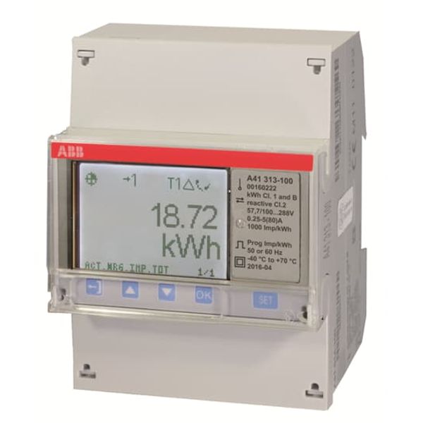 A41 313-100, Energy meter'Silver', M-bus, Single-phase, 80 A image 2