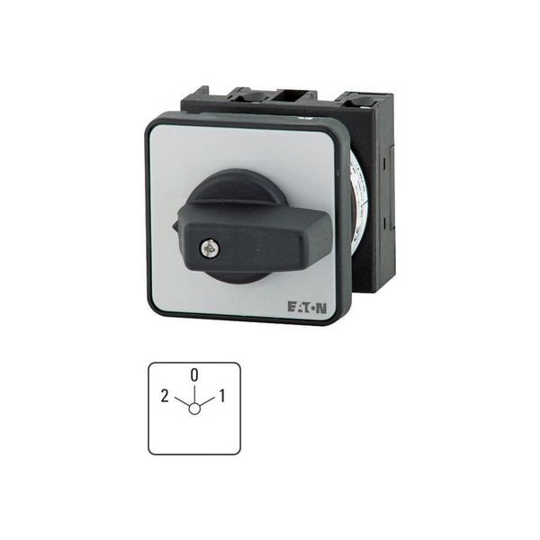 Multi-speed switches, T3, 32 A, flush mounting, 2 contact unit(s), Contacts: 4, 60 °, maintained, With 0 (Off) position, 2-0-1, SOND 29, Design number image 1
