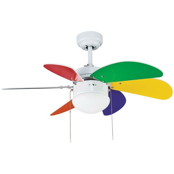 Tabit Ceiling Fan 84cm Multicoloured image 1
