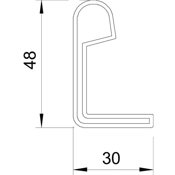 Aizsargvāciņš kabeļu trepem H45mm, PE, pasteļoranžs, 2003 image 2