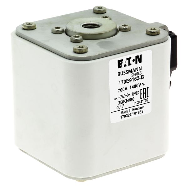 Fuse-link, high speed, 700 A, AC 1400 V, size 3, aR, IEC, with indicator image 12