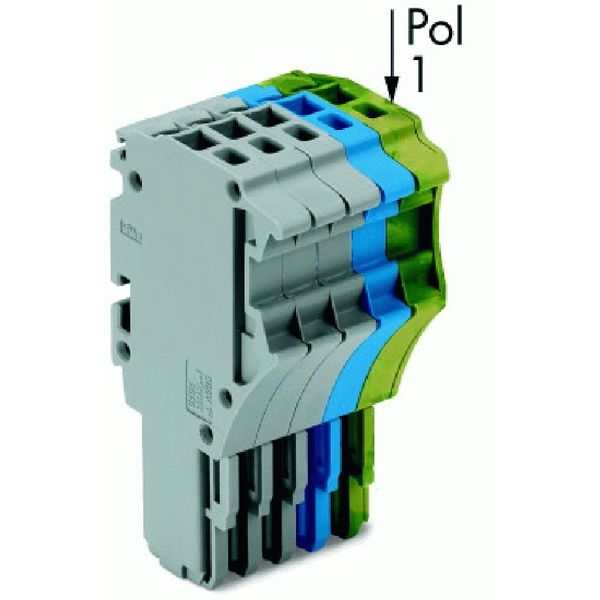1-conductor female connector Push-in CAGE CLAMP® 1.5 mm² gray/blue/gre image 3