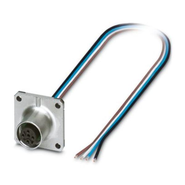 SACC-SQ-M12FS-4CON-25F/0,5X - Device connector front mounting image 1