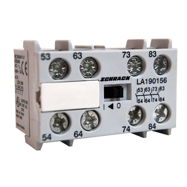 Auxiliary contact block for mini Contactors LA1, 4NO, HK40 image 1