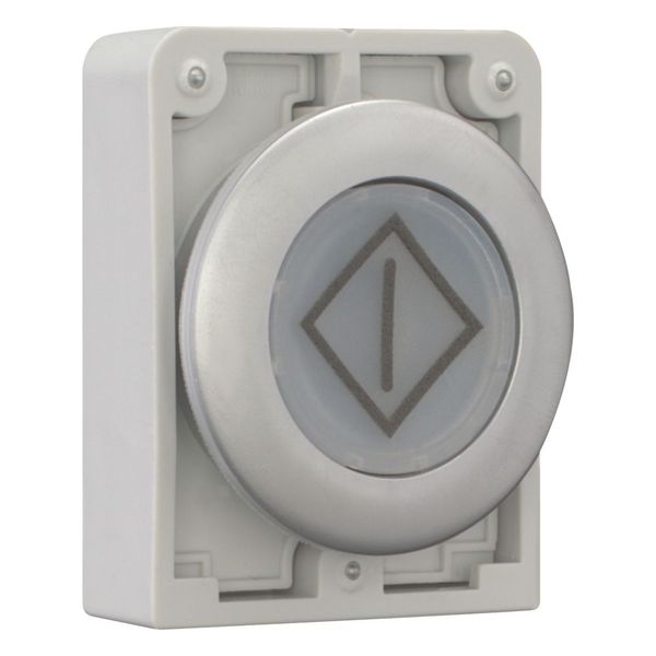 Illuminated pushbutton actuator, RMQ-Titan, Flat, momentary, White, inscribed, Metal bezel image 7