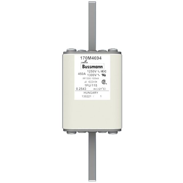 Fuse-link, high speed, 500 A, AC 1100 V, size 1, 45 x 59 x 156 mm, aR, IEC, UL image 3