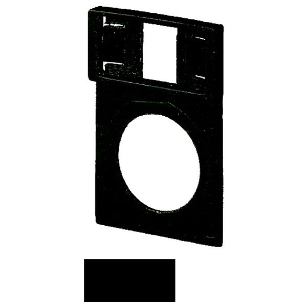 Carrier, +label, blank, black, facility for inscription image 1