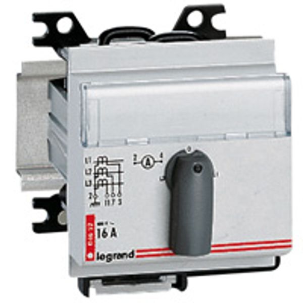 Voltmeter cam switch Lexic- 3-phase - 4 positions - 3 mod - fixing on rail image 1