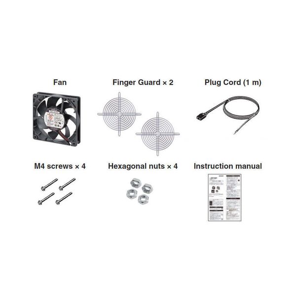 AC Axial fan, plastic blade, frame 92x38, low speed, 2 x finger guard, image 2