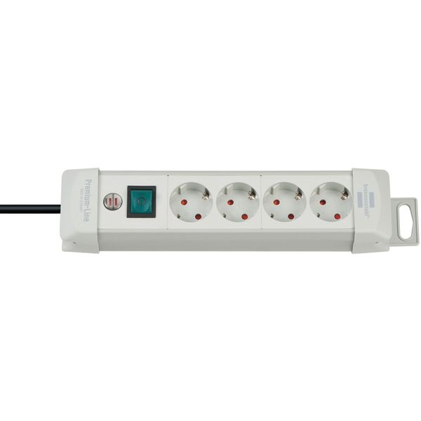 Premium-Line extension socket 4-way light grey 1.8m H05VV-F 3G1.5 image 1