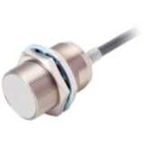 Proximity sensor, inductive, brass-nickel, short body, M30, shielded, image 1