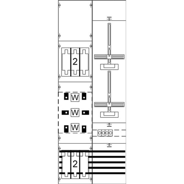 KA4205 Measurement and metering transformer board, Field width: 2, Rows: 0, 1350 mm x 500 mm x 160 mm, IP2XC image 5