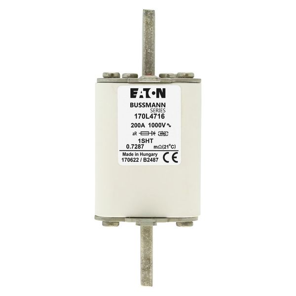 Fuse-link, high speed, 200 A, AC 1000 V, Size 1, 53 x 53 x 135 mm, aR, IEC, single indicator image 15