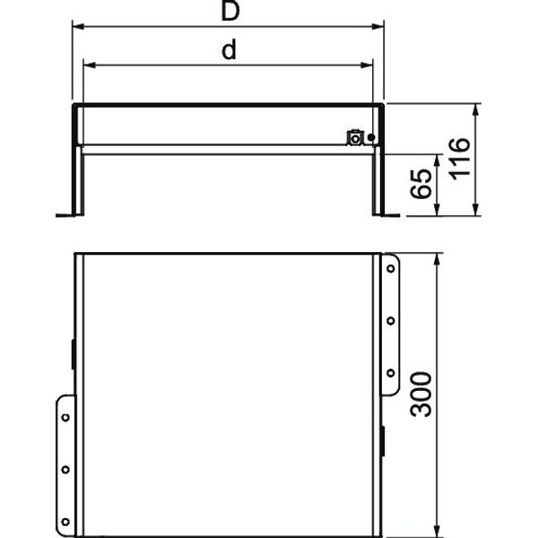 PMB 660-3 A2 Fire Protection Box 3-sided with intumescending inlays 300x623x116 image 2