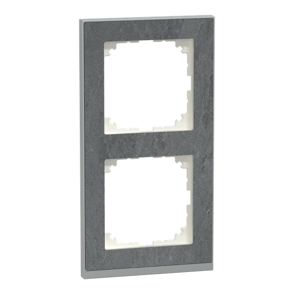 M-Pure Decor 2-gang frame Slate image 2