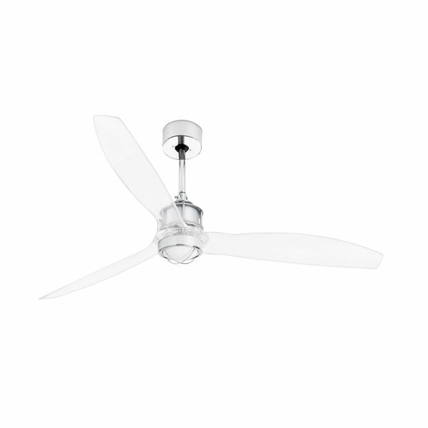 JUST FAN Ø1280 MM CHROME 3 BLADES TRANS 17W 3000K image 1