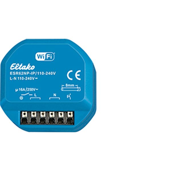 Impulse switch with integrated relay function via Wi-Fi 1 NO contact, not potential free 16A. Apple Home certified, REST-API and built for Matter image 1
