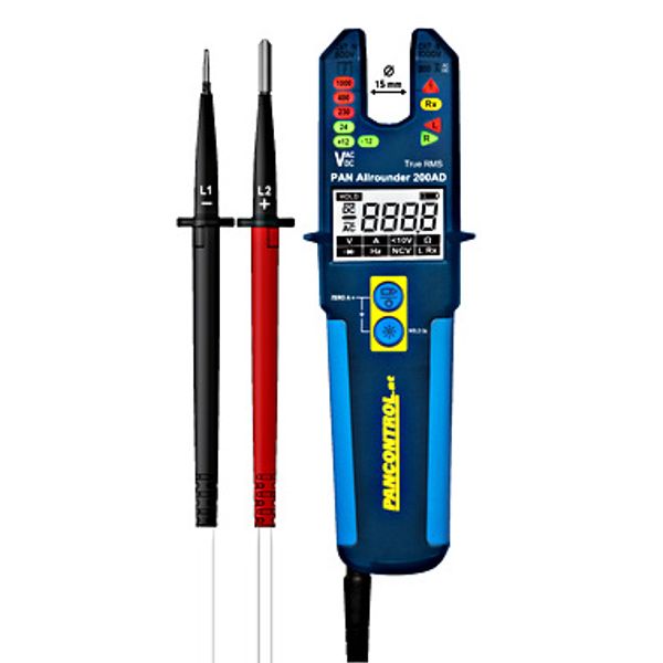 Current/ voltage tester LED+LCD 200A AC/DC, 1500VDC, 1000VAC image 1