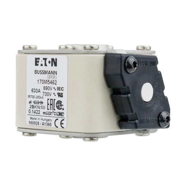 Fuse-link, high speed, 630 A, AC 690 V, size 2, aR, IEC, UL, single indicator image 6