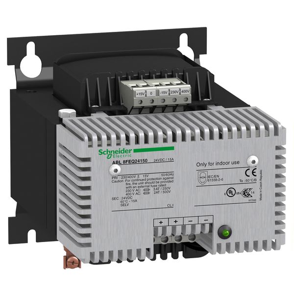 rectified and filtered power supply - 1 or 2-phase - 400 V AC - 24 V - 20 A image 1