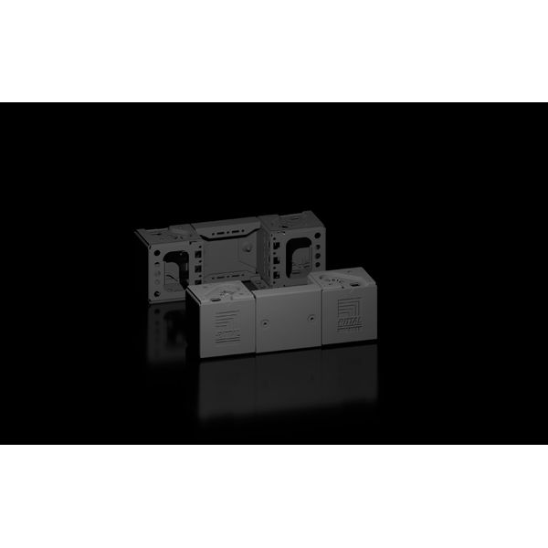 VX base/plinth corner piece with trim panel, front/rear, H 100 mm, for W 300 mm image 1