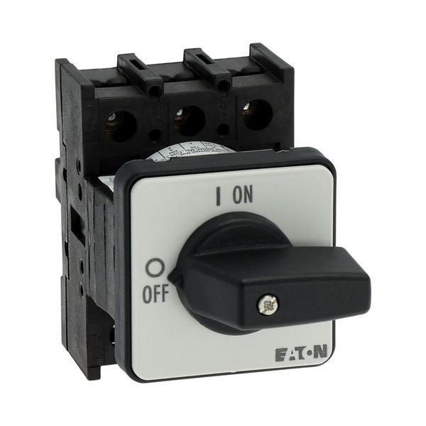 On-Off switch, P1, 25 A, flush mounting, 3 pole, with black thumb grip and front plate image 16