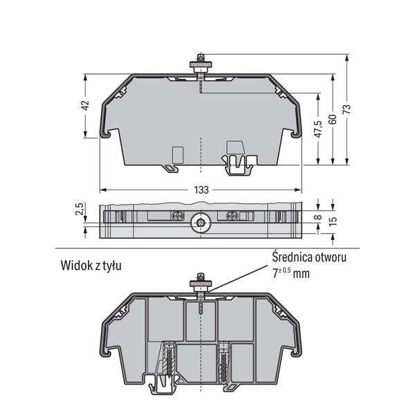 Cover carrier Type 1 incl. fixing/retaining screws and knurled nut gra image 6