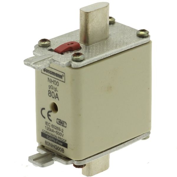 Fuse-link, low voltage, 80 A, AC 500 V, NH00, gL/gG, IEC, dual indicator image 3