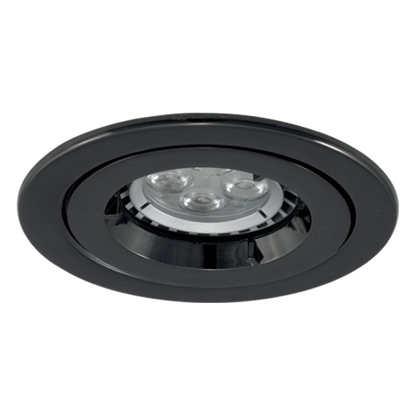 iCage Mini GU10 Die-Cast Fire Rated Downlight Black Chrome image 3