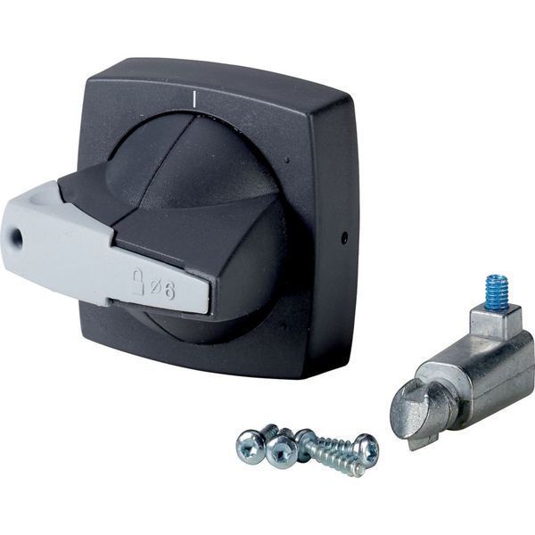 Rotary handle, 6mm, door installation, gray, padlock image 4