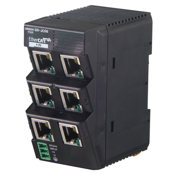 6-port EtherCAT Junction module, 24 VDC power supply, with node switch image 1