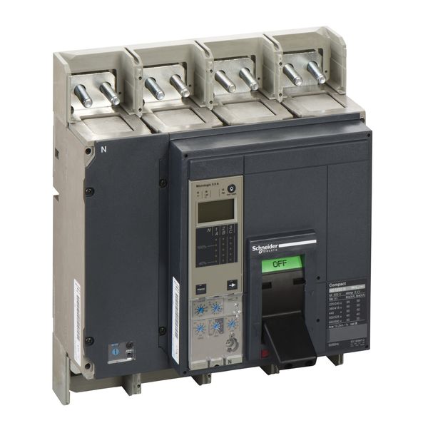 circuit breaker ComPact NS1000N, 50 kA at 415 VAC, Micrologic 5.0 A trip unit, 1000 A, fixed,4 poles 4d image 3