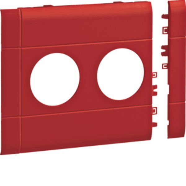 Frontplate 2-gang socket BR 120 red image 1