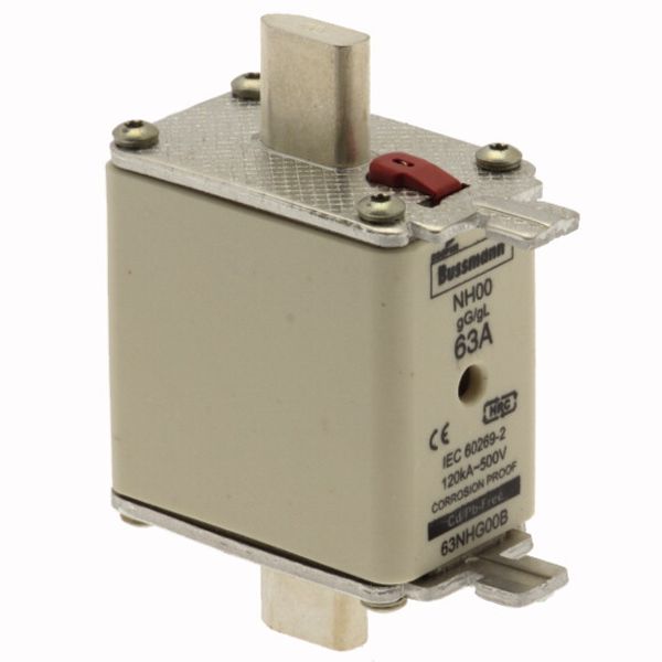 Fuse-link, low voltage, 63 A, AC 500 V, NH00, gL/gG, IEC, dual indicator image 5