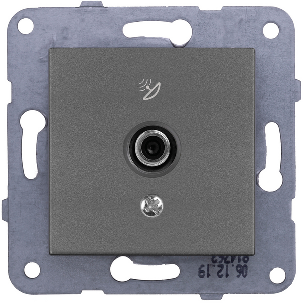 Karre Plus-Arkedia Dark Grey Sat Socket F Connector Terminated image 1