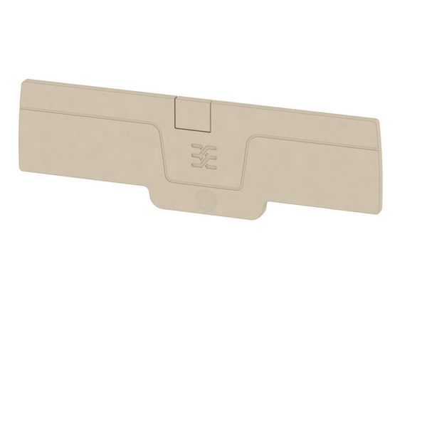 End plate (terminals), 94.25 mm x 2.1 mm, dark beige image 1